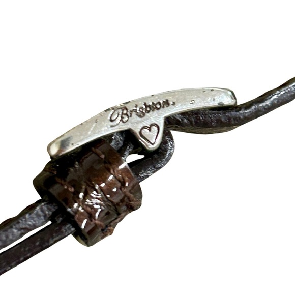 Brighton Brown Croc Embossed Crossbody Bag with Silver Buckle - Picture 5 of 14